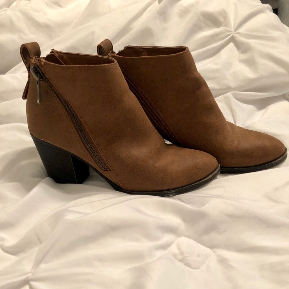 Brown ankle booties